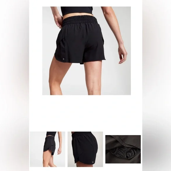 Calia Step Up High Rise Inner Brief Airbrush Black Running Shorts Small - Picture 3 of 4